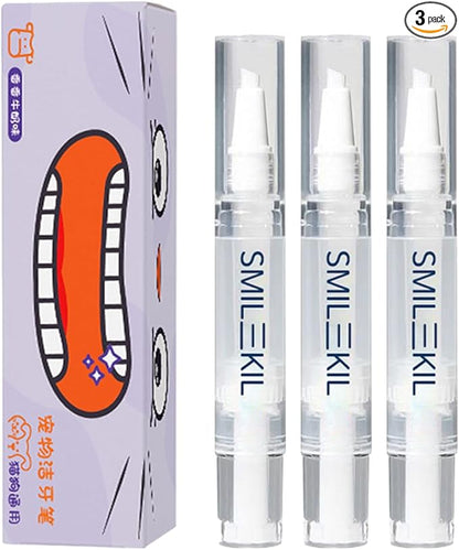 Three Pieces of Dog and cat Tooth Cleaning Pen Oral Repair Gel Toothbrush Tooth Care Gel Pen
