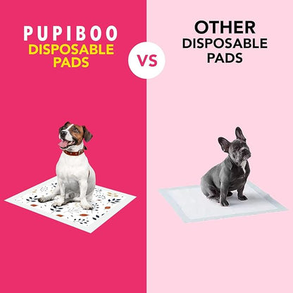 Disposable Dog Training Pads – Highly Absorbent Pee Pads with Quick-Dry Gel, Leak Proof Backing, Pheromonal Attractant for Housebreaking and Indoor Potty Training – 23 x 23 in (100 Count)