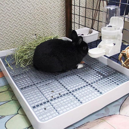 Oncpcare 22x18 Super Large Rabbit Litter Box with Grate for Cage, Extra Large Bunny Restroom Tray Pan Toilet, Fits 2 Rabbits