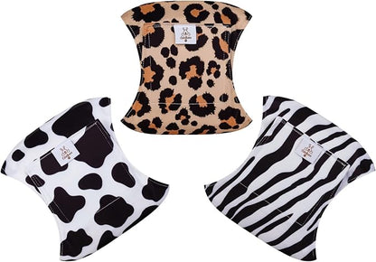 CuteBone Dog Diapers Male Washable Belly Band for Male Dogs Wraps 3pcs a Pack DM39M