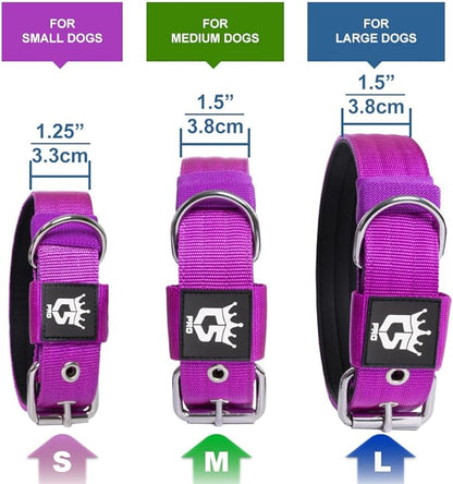 TSPRO Tactical Dog Collar 1.5 Inch Wide Thick Dog Collars with Heavy Duty Metal Buckle, Durable, Strong, Adjustable for Medium to Large Dogs (Leopard Print L)