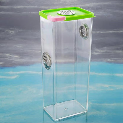 Tarantula Large Breeding Box Reptile Transparent Feeding Box Frog Cricket Snail Hatching Container Insect Habitat Cage(10.1" x 4.1" x 3.1")