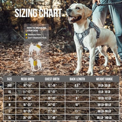 OneTigris Tactical Dog Harness Vest No-Pull Service Dog Vest