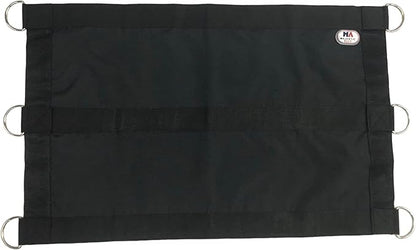 Majestic Ally 1200D 29"x19" Horse Stall Guard with Replaceable and Adjustable Length Straps and Replaceable Hardware (Black Black)