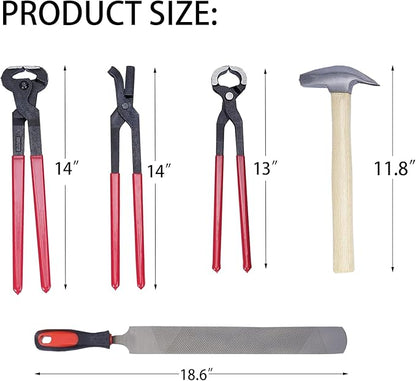1112 Temp 11pcs Farrier Tools Farrier kit Horse shoeing Tools Farrier Supplies Farrier Tools for Horses Cattle Sheep and Donkeys