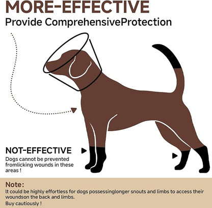 Dog Cone Collar S, Soft Cones for Large Medium Small Dogs,Adjustable Dog Cone Alternative to Stop Licking, Comfy Elizabethan Collar for After Surgery Wound Healing & Hot Spots Brown