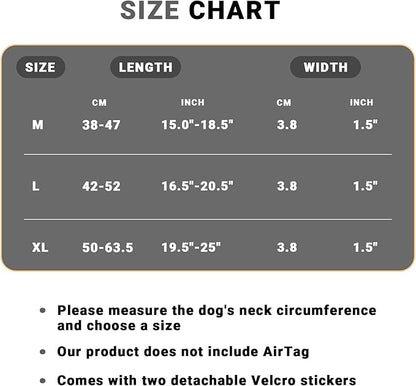 Tactical AirTag Dog Collar Leash Set - Heavy Duty, Adjustable GPS Collar Compatible with Apple AirTag, with Holder & Control Handle for Medium/Large Dogs [ Black, M ]