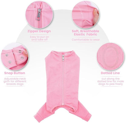 Nanaki Dog Wound Care Shirt, Dog Leg Sleeve To Stop Licking Rear Leg And Abdomen, Doggy Surgery Suit Female Spay,Doggy Onesie For Surgery Female Male, Pet Surgical Recovery Suit Pet Wound Heal Clothes