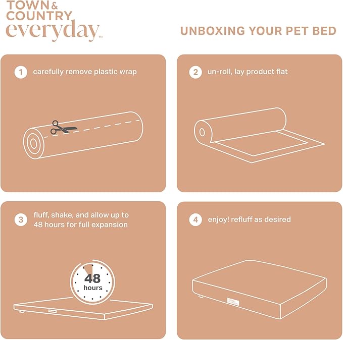 TOWN & COUNTRY EVERYDAY CuddleTown Comfy Solid Bolster Sofa Pet Bed, Supportive & Calming Egg Crate Foam, Non-Slip Bottom, Machine Washable Cover, Grey, Medium 28"x23"x8"