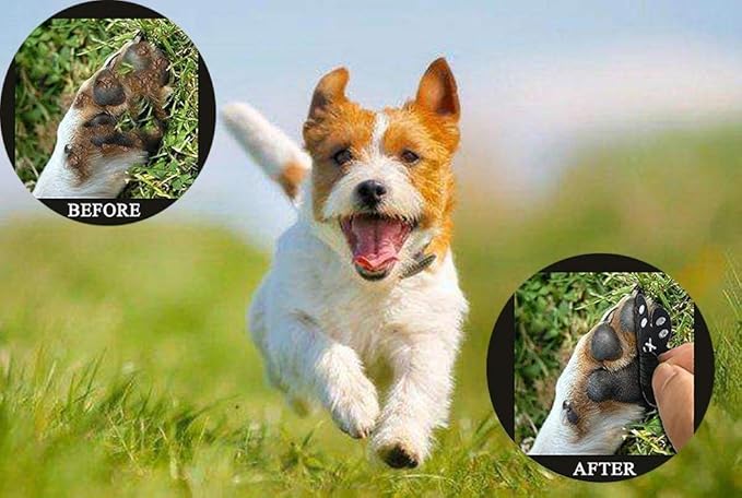 Dog Paw Protector Anti-Slip Grips to Keeps Dogs from Slipping On Hardwood Floors,Disposable Self Adhesive Resistant Dog Shoes Booties Socks Replacemen S 24 Pieces