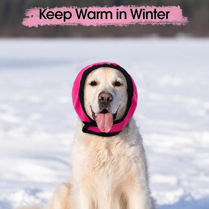 Dog Calming Hoodie, Dog Ear Muffs Noise Protection & Anxiety Relief, No Shake Ear Wraps for Dogs Quiet Ears Cover Headband for Fireworks Grooming Swimming Bathing Force Drying