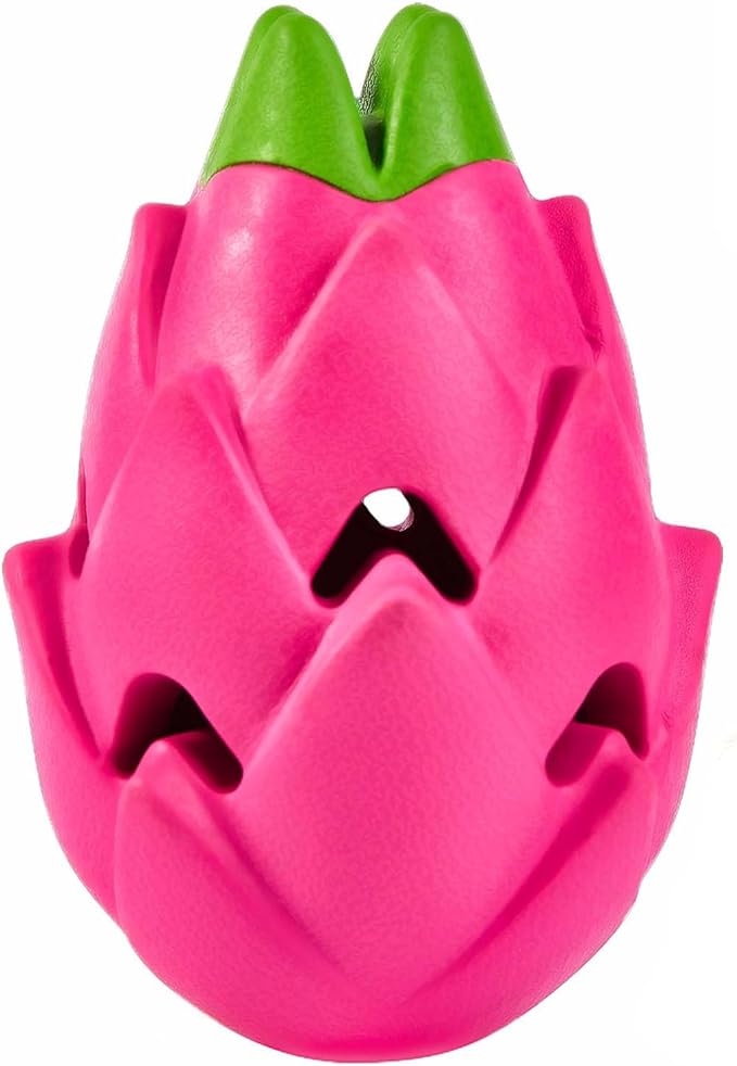 AUSCAT Pitaya Treat Dispensing Dog Toy – Rubber Puzzle Toy for Aggressive Chewers