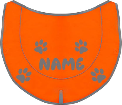 Custom Reflective Dog Vest High Visibility Reflective Jacket for Dogs Hunting Safety Gear with Elastic Strap & Clasp, Comfortable, Perfect for Day and Night Walks!