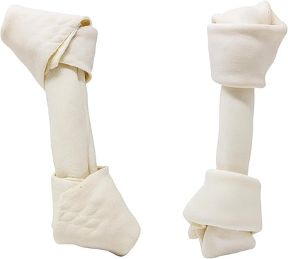 hotspot pets 10 Inch Large Rawhide Dog Bones - Made from Grass Fed Cows - Long Lasting Chews Great for Dental & Oral Care - Bones for Aggressive Chewers & Large Dogs (10 Inch - 4 Count)