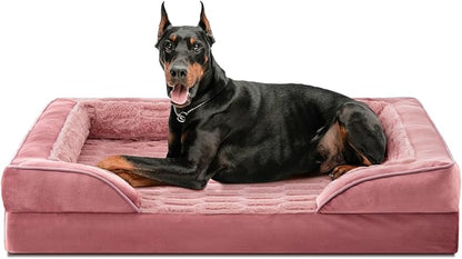 FURTIME Orthopedic Dog Bed for Extra Large Dogs - XL Waterproof Dog Sofa Bed, Ultra Comfy Supportive Foam Pet Bed with Removable Washable Cover, Jumbo Dog Bed with Nonskid Bottom
