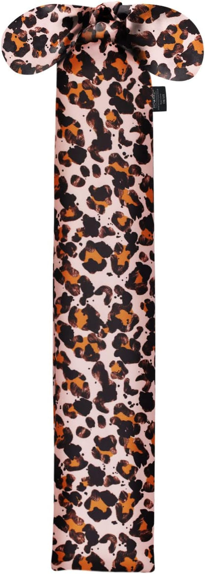 Harrison Howard Stretchy Tail Bag Breathable Horse Tail Guard Slip on Design Protect Horse Tail 2 Strand Closure Straps Keep Tail Clean & Protected 22" L Length Makes Grooming Easy-Leopard Print
