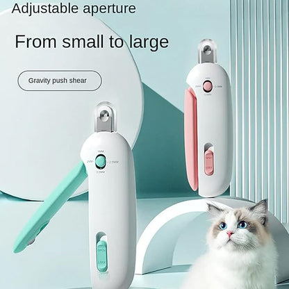 Celery Pets Nail Clippers, Adjustable Claw Clippers for Cats, Round-Hole Trimmer with Dust Storage, Safe Pet Claw Clipper Grooming Tool, Adjustable Nail Cutter for Small Large Cat/Dog (Pink)