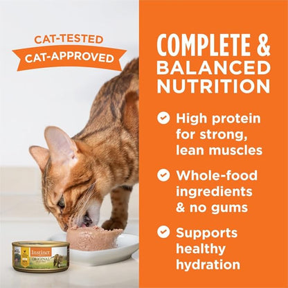 Instinct Original Pate Wet Cat Food, Grain Free Recipe - Variety Pack, 5.5 oz. Cans (Pack of 12)