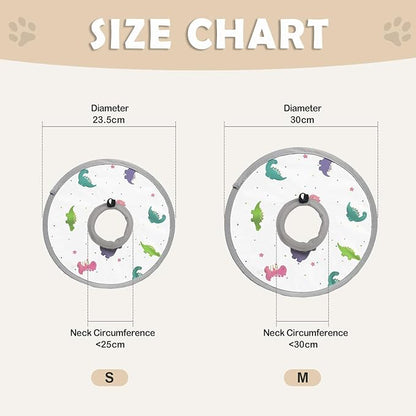 LOS ANDES Cat Recovery Collar - Adjustable Protective Alternative to Cat Neck Cones, Lightweight Elizabethan Collar for Kitten/Puppy
