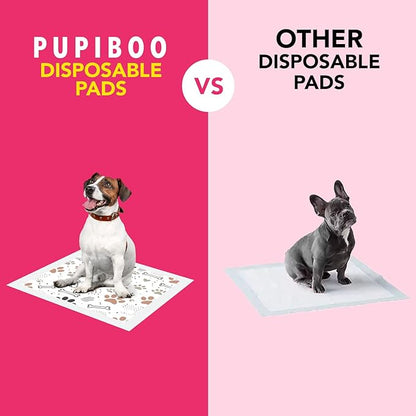 Disposable Dog Training Pads – Highly Absorbent Pee Pads with Quick-Dry Gel, Leak Proof Backing, Pheromonal Attractant for Housebreaking and Indoor Potty Training – 23 x 23 in (100 Count)