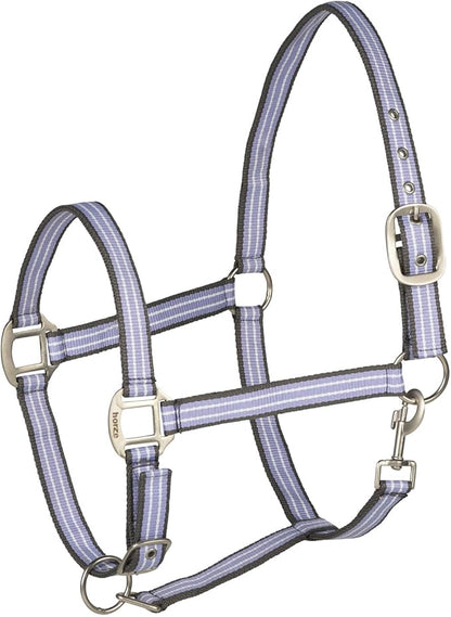 HORZE Adepto Adjustable Horse Halter | Soft, Durable Polyester - Languid Lavender Purple - Horse