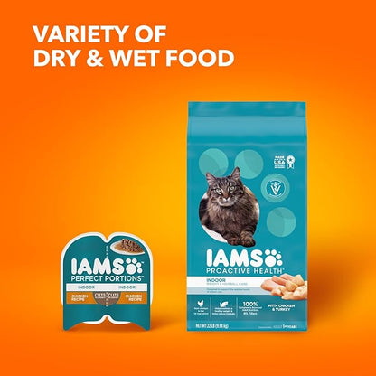 IAMS Proactive Health Indoor Weight Control & Hairball Care Adult Dry Cat Food, Chicken & Turkey Recipe, 3.5 lb. Bag