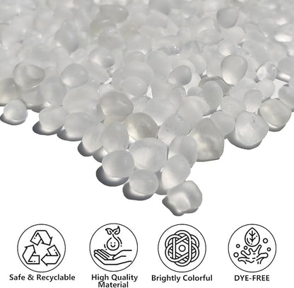 Sea Glass Stones - 0.9LB White Frosted Glass Pebbles Gemstones - Perfect for Aquarium Rocks, Fish Tank Gravel, Vase Fillers, DIY Crafts, and Home Decor