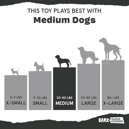 Barkbox Grateful Ted Dog Toy for Medium Dogs – Strawberry-Scented Rip & Reveal Toy for Determined Chewers and Interactive Playtime