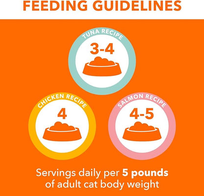 IAMS Perfect Portions Adult Wet Cat Food Cuts in Gravy, Chicken, Tuna, and Salmon Recipe Variety Pack, 2.6 oz. Easy Peel Twin-Pack Trays (24 Count, 48 Servings)
