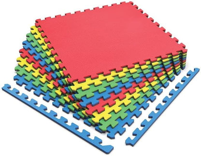 Norsk Reversible Kids Puzzle Play Mats 1/2" Thick EVA Interlocking Foam Tiles (Multicolor/Black 28 Tiles - 112 sq. Ft. 1/2" Thick)