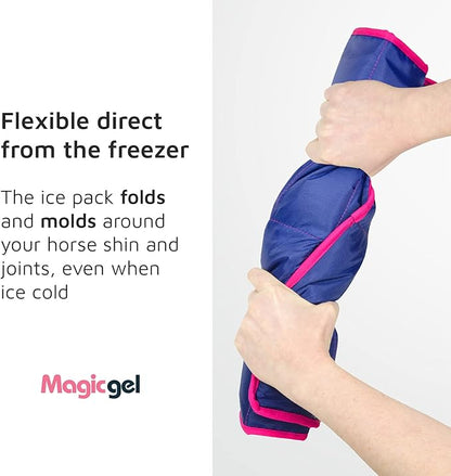 Magic Gel Horse Ice Pack with Carry Case - Twin Ice Boots | Cooling Horse Leg Wraps for Hock, Ankle, Knee, Legs, Boots, and Hooves | Horse Tack, Horse Supplies & Horse Gift Ideas for Horse Lovers