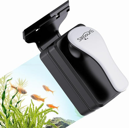 Magnetic Aquarium Glass Cleaner，Algae Scraper for Aquarium Fish Tank， Fish Tank Algae Clean Brush Dual-Sided Side Floating Aquarium Magnetic Brush (S)
