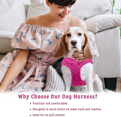 Comfort fit All Weather Step-in Dog Harness - Adjustable Small Dog Harness Medium Sized Dogs - Soft Padded Easy Walk Dog Vest Harnesses