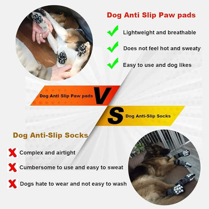 Dog Paw Protector Anti-Slip Grips to Keeps Dogs from Slipping On Hardwood Floors,Disposable Self Adhesive Resistant Dog Shoes Booties Socks Replacement XL 24 Pieces