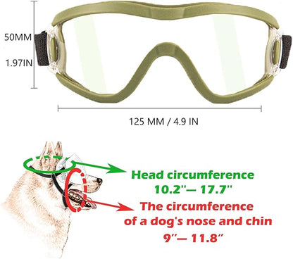 Medium Dog Sunglasses with Adjustable Strap UV Protection, Winproof Puppy Sunglasses, Suitable for Dogs Eyes Protection，Soft Dog Goggles