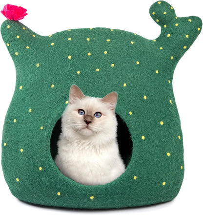 Merino Wool Cat Cave – Handmade Hideaway, 20 Styles