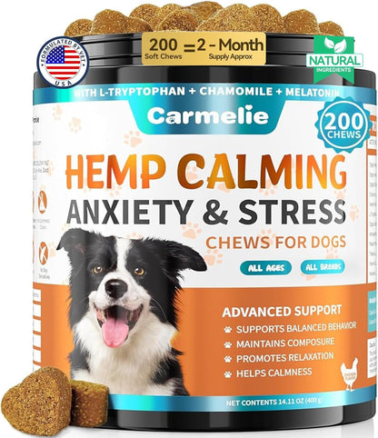 Hemp Calming Chews for Dogs — Natural Anxiety & Stress Relief | 200 Count