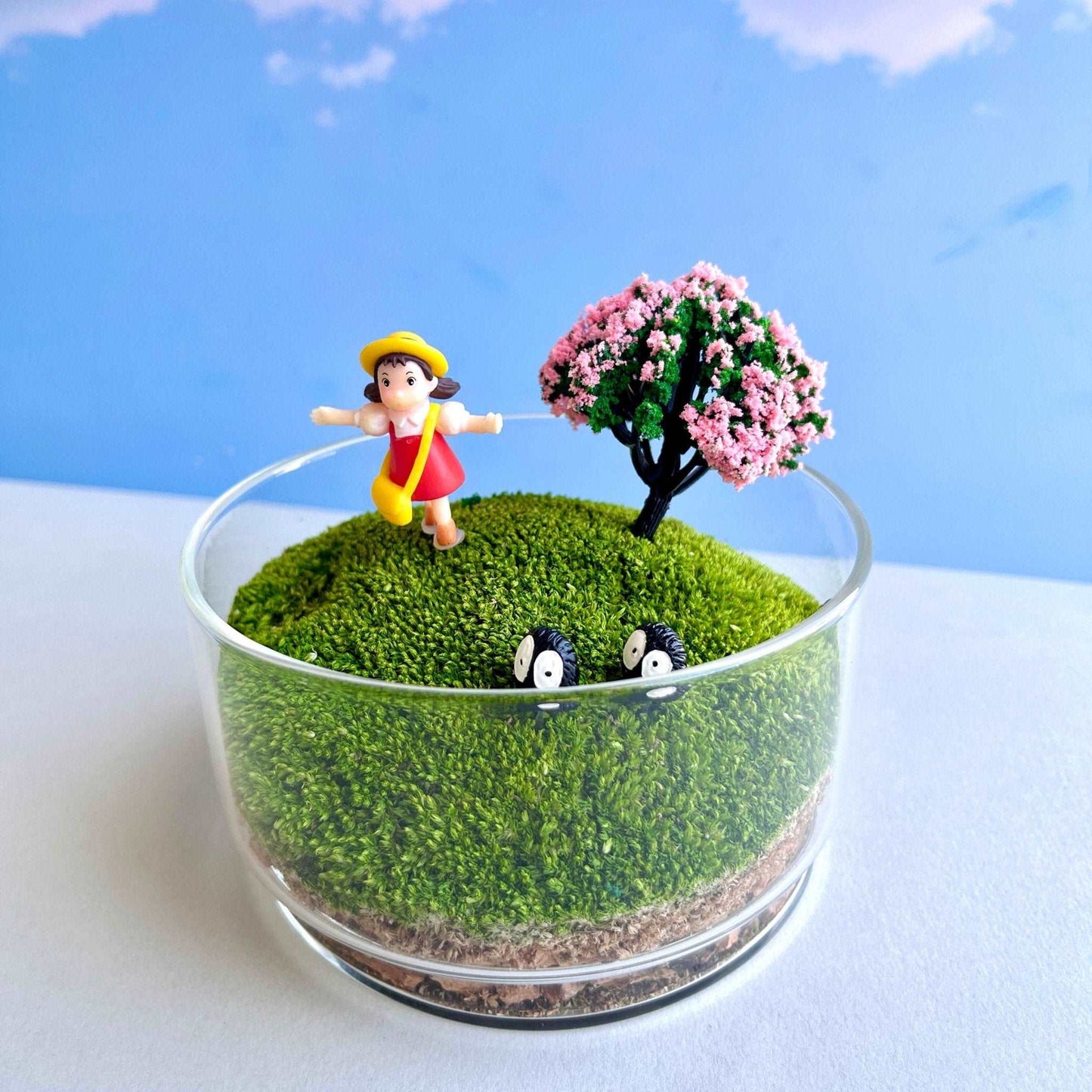Handcrafted Glass Terrarium Miniature Botanical Garden, Unique Artisan Design, Desktop Decor