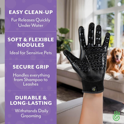 Piccardmeds4pets Ferret Aloe Oats Shampoo 12oz + HandsOn Grooming Gloves Small Combo