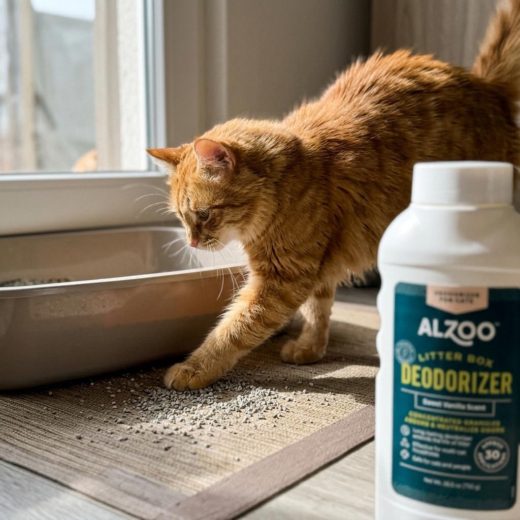 Alzoo Cat Litter Deodorizer Fragrant Sweet Vanilla 26 oz.