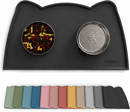 Silicone Pet Feeding Mat – Waterproof Non-Slip Bowl Mat, 36 Options