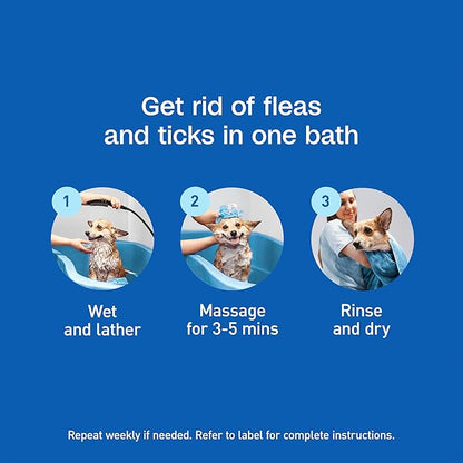 ADAMS Plus Flea & Tick Shampoo with Precor IGR for Cats, Kittens, Dogs & Puppies Over 12 Weeks Of Age, Sensitive Skin Flea Treatment, Kills Adult Fleas, Flea Eggs, Ticks, and Lice, 1 Gallon