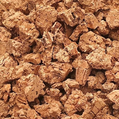 Cork Bark Nuggets (3/8"- 3/4") - Cork Bits (10-20mm) - Natural Cork Bits for Orchids, Air Plants, Reptiles & Terrariums (5 quarts)