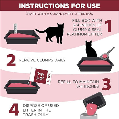 ARM & HAMMER Clump & Seal Platinum Clumping Cat Litter Odor Control, Multi-Cat, 14-Day Odor Control, Online Exclusive Formula, 18 Lbs