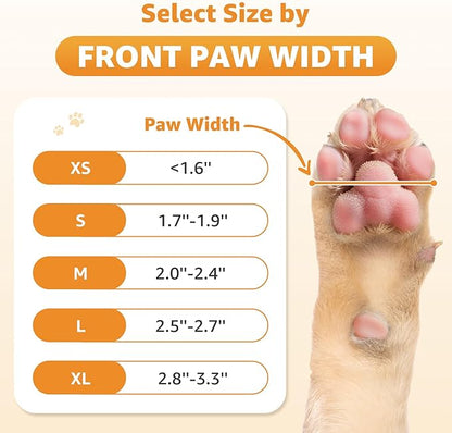 Double Sides Non-Slip Dog Socks to Prevent Licking Paws - Strong Traction for Hardwood Floors, Senior Dogs, Paw Protector, Dog Socks with Grippers - Black