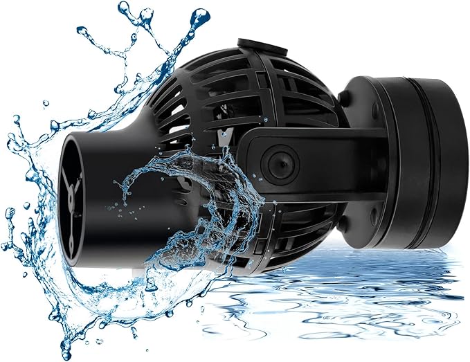 hygger Aquarium Wave Maker Circulation Pump, 1320 GPH Ultra-silence Fish Tank Powerhead with Strong Magnet Suction Base for Freshwater or Saltwater Fish Tank, 360° Rotating Submersible Water Pump
