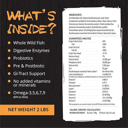 Origins 5-in-1 Dog Supplement - Powdered Food Topper w/Natural Omega 3 Fish Oil - Supports Healthy Digestion, Skin, and Coat - Helps Reduce Itching & Joint Inflammation (5 lbs)