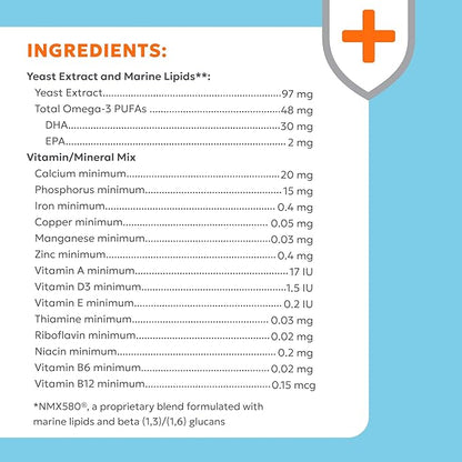 Nutramax Imuquin Immune Health Supplement Powder for Cats, with Beta Glucans, Marine Lipids, Vitamins and Minerals, 30 Packets, Updated Version