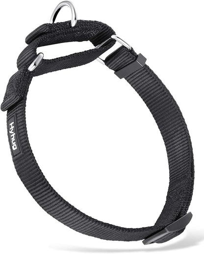 Heavy Duty Anti-Escape Martingale Collar Dog for Large Breeds Dogs - Walking Training Daily Use.(Large,Black)