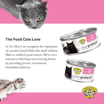 Dr. Elsey's cleanprotein Original Pork Recipe Wet Cat Food, (Pack of 24), 2.75oz Cans